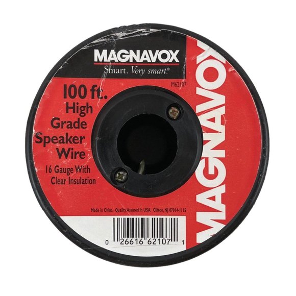 Magnavox Speaker Wire High Grade 100 ft 16 Gauge Clear Insulation M62107 - Picture 1 of 8